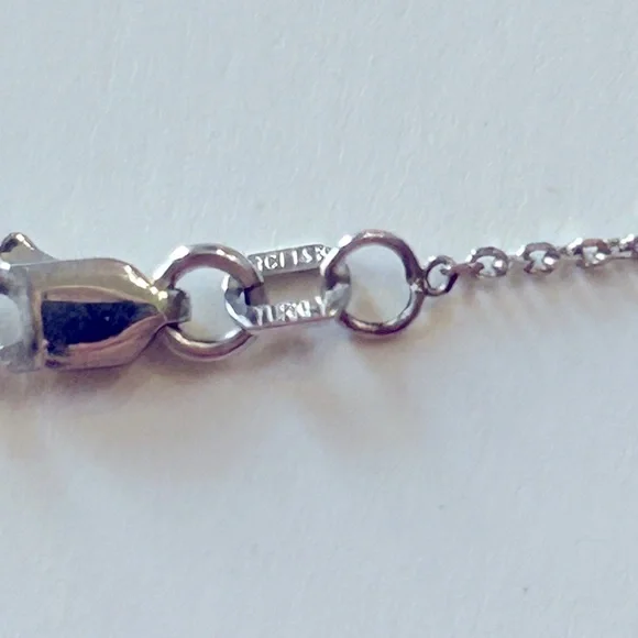 14K White Gold Chain Amber Agate Pendant Necklace 925 Silver - Picture 5 of 15